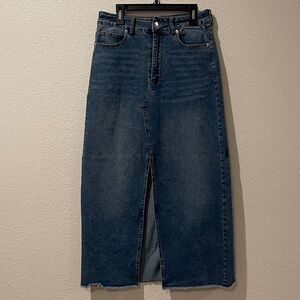 Vigoss Dark Blue Denim Small Skirt